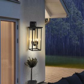 (Same as W1340119951/L1013) 4-Light Black Outdoor Wall Light (No Bulbs)