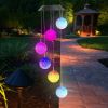 Solar Powered LED Ball Wind Chimes Color Changing LED String Light Patio Garden Decor