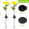 2Pcs Solar Powered Sunflower Lights 10 LED Decorative Stake Lamp IP65 Waterproof Pathway Landscape Lights For Garden Patio Yard Walkway