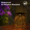Solar Powered Outdoor Rattan Lantern for garden, patio, Frontdoor, walkway