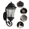 27"(H) 1-Pack Outdoor Wall Lantern with Dusk to Dawn Sensor, Black Weatherrproof Exterior Light Fixture with Clear Bubble Glass