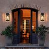14"(H) 1-pack Black Outdoor Wall Lantern with Crackled Glass, Weather-Resistant Exterior Light Fixture for Porch, Patio, and Entryway