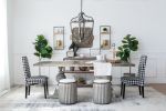 4 - Light Metal Chandelier, Hanging Light Fixture with Adjustable Chain for Kitchen Dining Room Foyer Entryway, Bulb Not Included