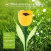 6 Pcs Solar Garden Tulip Flower Light Outdoor Solar Pathway light IP54 Water-resistant Landscape Lights for Festival Decorations