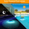 2Pcs Solar Powered Floating LED Light IP65 Waterproof Rechargeable Pool Lamps Gradient Multicolor Changing Outdoor Decortive Lights for Party Pool Pon