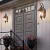 Vintage Outdoor Wall Lantern, Weatherproof Exterior Sconce Light with Clear Glass Shade, Waterproof Wall Mount Light Fixture for Patio, Porch