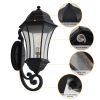 1-Pack Outdoor Wall Lantern with Dusk to Dawn Sensor, Black Weatherrproof Exterior Light Fixture with Clear Bubble Glass