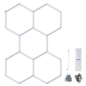 Hexagon LED Garage Light (Color: As Pic)