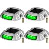 Vevor Driveway Lights, 4-Pack Solar Driveway Lights with Switch Button, Solar Deck Lights Waterproof