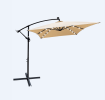 W656127034  26 lamp rectangular outdoor terrace umbrella anthracite outdoor table lamp solar umbrella 2x3M solar lamp umbrella LED lighting sunsh