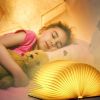 Wooden Book Light; Novelty Folding Book Lamp; 5 Colors Folding Night Light; Portable Desk Light USB Rechargeable Wooden Table Lamp Magnetic Desig