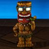 1pc, Drum Tiki Solar Light For Home And Outdoor Decor, Drum Tiki Solar Powered Flickering LED Garden Light Backyard Bongo Tiki Halloween Decorati
